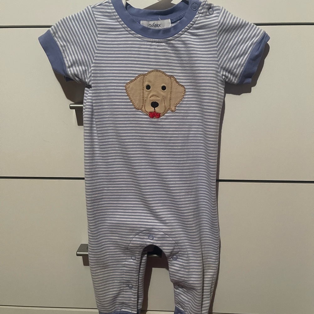 Blue Striped Kids One Piece